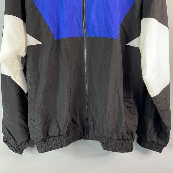 VINTAGE 90s NWT Mens Baggy Performance Windbreaker Bomber Jacket Blokecore L - Picture 4 of 12